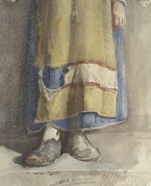 Benen en voeten van staande vrouwelijke figuur by Jacobus Van Looy Oil Painting