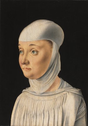 Portrait of a Woman, Possibly a Novice of San Secondo by Jacometto Veneziano Oil Painting