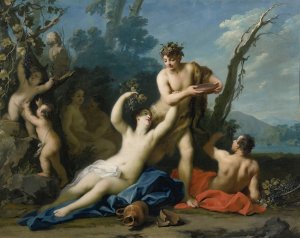 Bacchus And Ariadne by Jacopo Amigoni Oil Painting