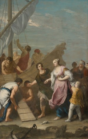 The Embarkation Of Helen Of Troy by Jacopo Amigoni Oil Painting