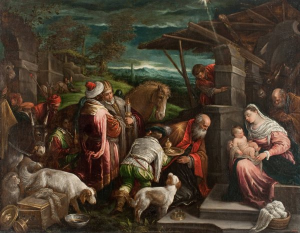 Main Product Photo of Adoration of the Magi  Painting by Jacopo Bassano
