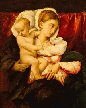 Madonna And Child by Jacopo Bassano Oil Painting