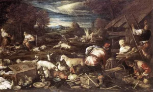 Noah's Sacrifice by Jacopo Bassano - Oil Painting Reproduction