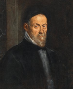 Portait Of A Bearded Man, Bust Length by Jacopo Bassano Oil Painting
