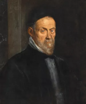 Portait Of A Bearded Man, Bust Length by Jacopo Bassano Oil Painting
