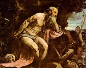 St. Jerome by Jacopo Bassano - Oil Painting Reproduction