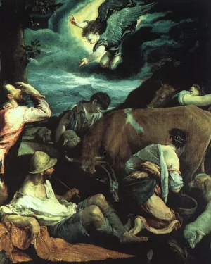 The Annunciation to the Shepherds by Jacopo Bassano Oil Painting