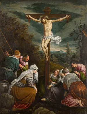 The Crucifixion by Jacopo Bassano Oil Painting