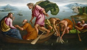 The Miraculous Draught of Fishes by Jacopo Bassano Oil Painting