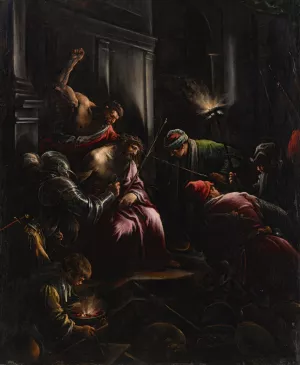 The Mocking Of Christ by Jacopo Bassano Oil Painting