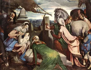 The Three Magi painting by Jacopo Bassano