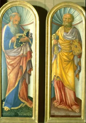 Johannes der Evangelist, Der Apostel Petrus by Jacopo Bellini Oil Painting