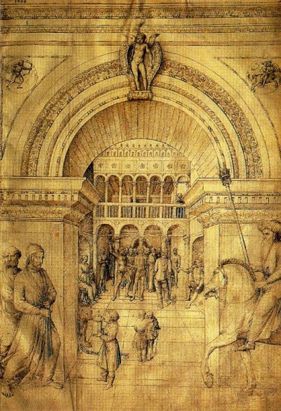Main Product Photo of La Flagelacion a la Luz de las Antorchas Painting by Jacopo Bellini