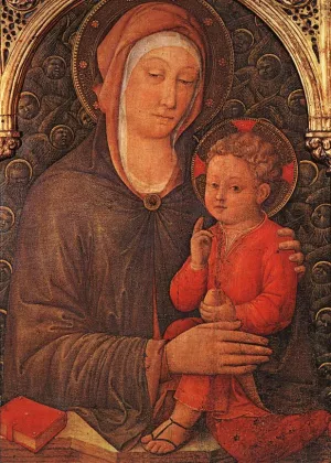 Madonna and Child Blessing by Jacopo Bellini - Oil Painting Reproduction