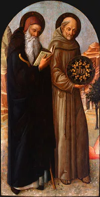 Saint Anthony Abbot and Saint Bernardino of Siena by Jacopo Bellini Oil Painting