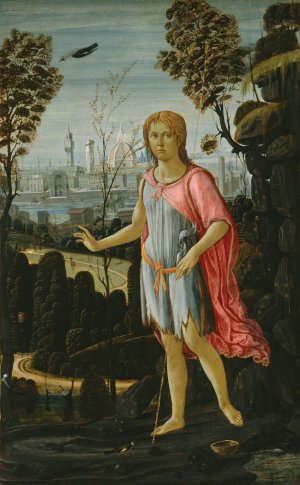 Saint John the Baptist by Jacopo Del Sellaio Oil Painting