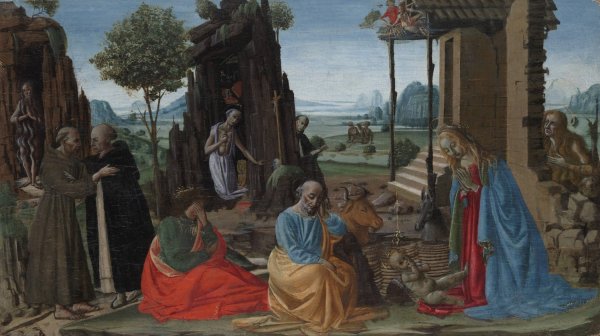 Main Product Photo of The Mystical Nativity  Painting by Jacopo Del Sellaio