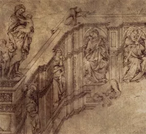 Fonte Gaia by Jacopo Della Quercia Oil Painting