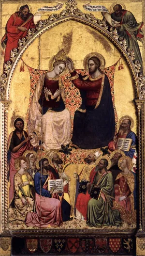 Coronation of the Virgin by Jacopo Di Cione Oil Painting