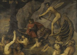 Scene From The Divine Comedy 1 by Jacopo Ligozzi Oil Painting