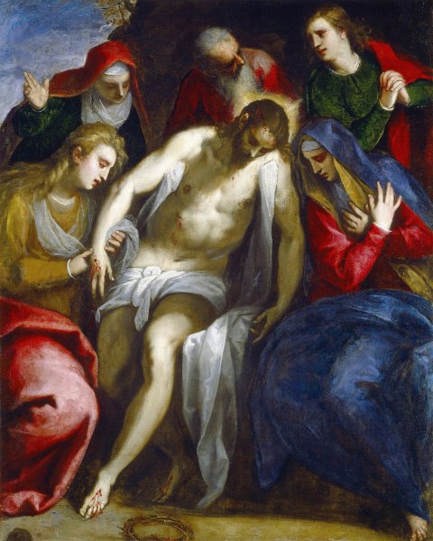 Lamentation  by Jacopo Palma Il Giovane - Hand-Painted Oil Painting Reproduction