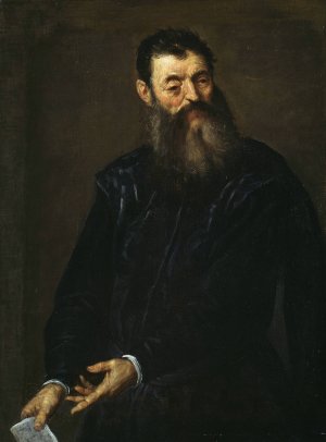 Portrait of a Gentleman by Jacopo Palma Il Giovane Oil Painting