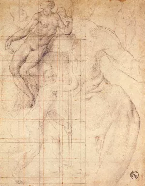 Adam and Eve at Work Oil painting by Jacopo Pontormo