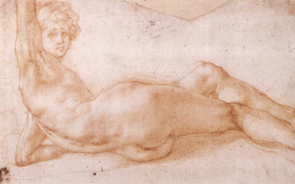 Main Product Photo of Hermaphrodite Figure Painting by Jacopo Pontormo