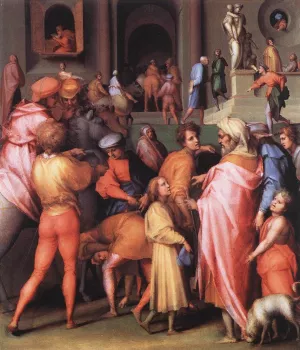 Joseph Being Sold to Potiphar by Jacopo Pontormo - Oil Painting Reproduction