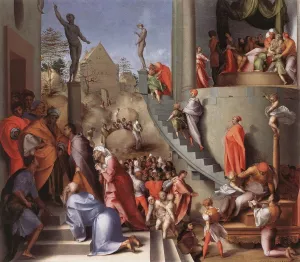 Joseph in Egypt painting by Jacopo Pontormo