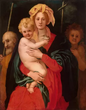 Madonna and Child with St. Joseph and Saint John the Baptist by Jacopo Pontormo Oil Painting