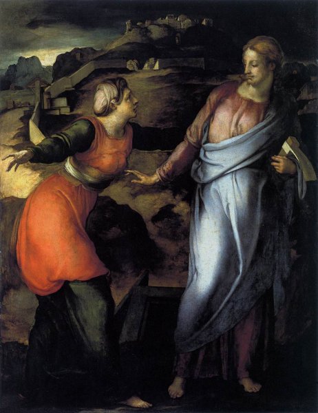 Main Product Photo of Noli Me Tangere Painting by Jacopo Pontormo