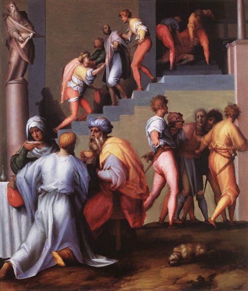 Main Product Photo of Punishment of the Baker Painting by Jacopo Pontormo