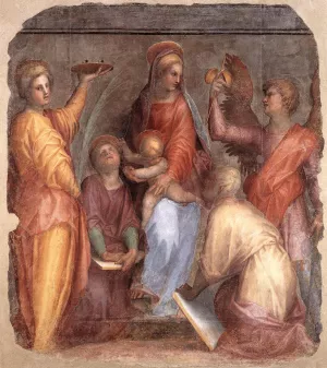 Sacra Conversazione by Jacopo Pontormo - Oil Painting Reproduction