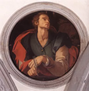 St Luke by Jacopo Pontormo Oil Painting