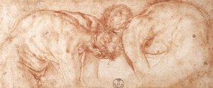 Two Nudes Compared by Jacopo Pontormo Oil Painting