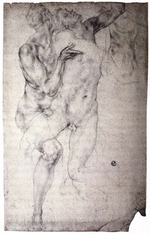Two Nudes by Jacopo Pontormo Oil Painting