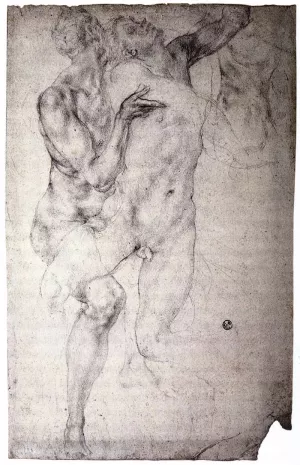 Two Nudes by Jacopo Pontormo - Oil Painting Reproduction