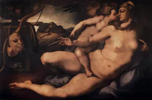 Venus and Cupid by Jacopo Pontormo - Oil Painting Reproduction