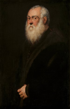 Man with a White Beard by Jacopo Tintoretto Oil Painting