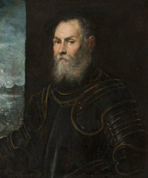 Portrait of a Venetian Admiral by Jacopo Tintoretto Oil Painting