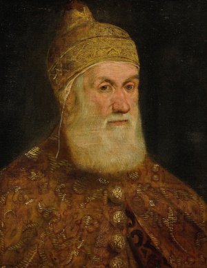 Portrait Of Doge Girolamo Priuli by Jacopo Tintoretto Oil Painting