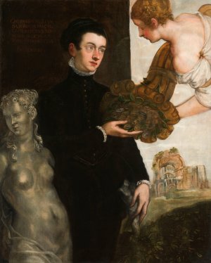 Portrait of Ottavio Strada by Jacopo Tintoretto Oil Painting