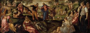 The Miracle of the Loaves and Fishes by Jacopo Tintoretto Oil Painting
