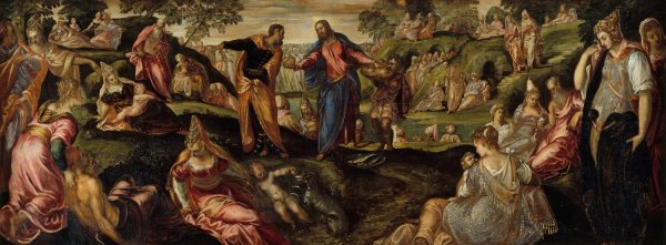 Main Product Photo of The Miracle of the Loaves and Fishes  Painting by Jacopo Tintoretto