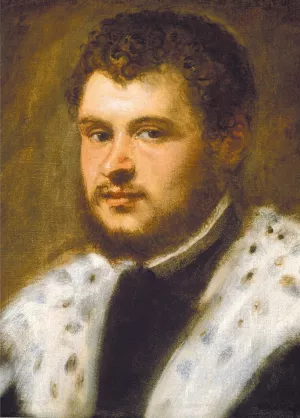 Young Man with a Beard by Jacopo Tintoretto Oil Painting