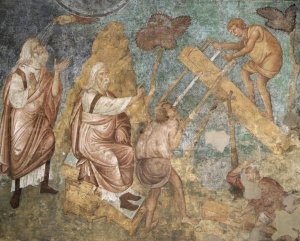 The Construction of the Ark by Jacopo Torriti Oil Painting