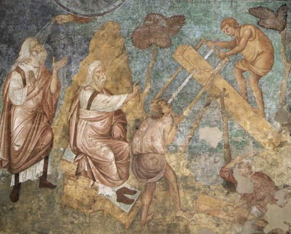 Main Product Photo of The Construction of the Ark Painting by Jacopo Torriti