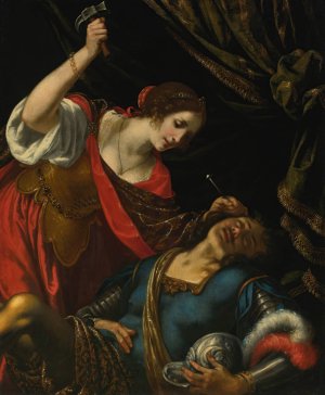 Jael And Sisera by Jacopo Vignali Oil Painting