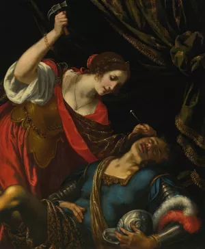 Jael And Sisera by Jacopo Vignali Oil Painting